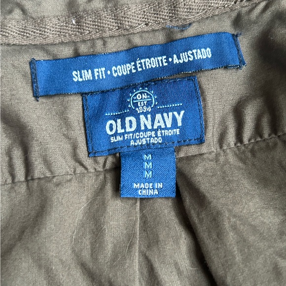 old navy brown shirtsleeve button up - Picture 3 of 3
